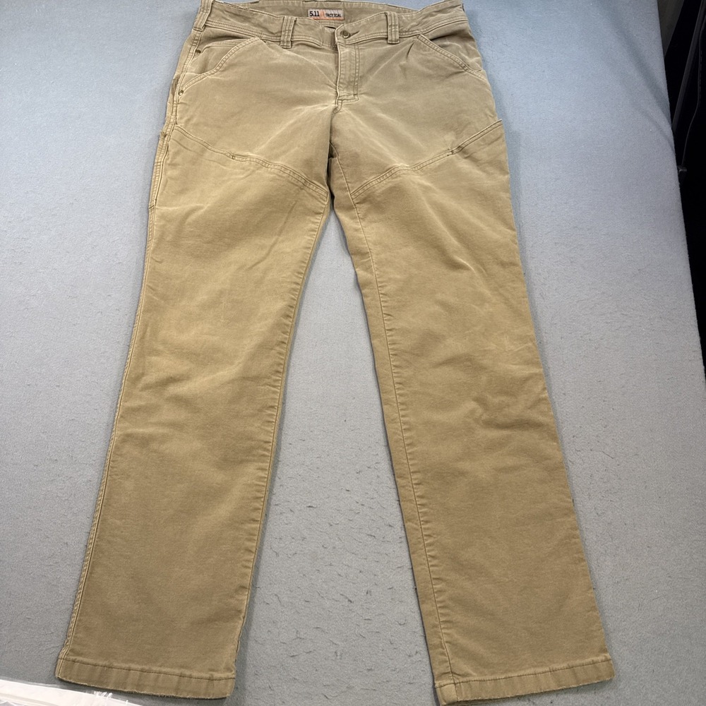 5.11 Tactical Stretch Twill Pant -KHAKI  36x34- Rugged Work CARPENTER HEAVY DUTY